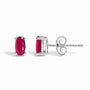5x3mm Natural Oval Gemstone Solitaire Stud Earrings in Sterling Silver, photo 16