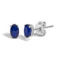 5x3mm Natural Oval Gemstone Solitaire Stud Earrings in Sterling Silver, photo 10