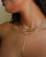 14K Gold Large Open Link Chain with Diamond Toggle Necklace, photo 4