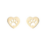 Heart Paw Cutout Stud Earrings, photo 1