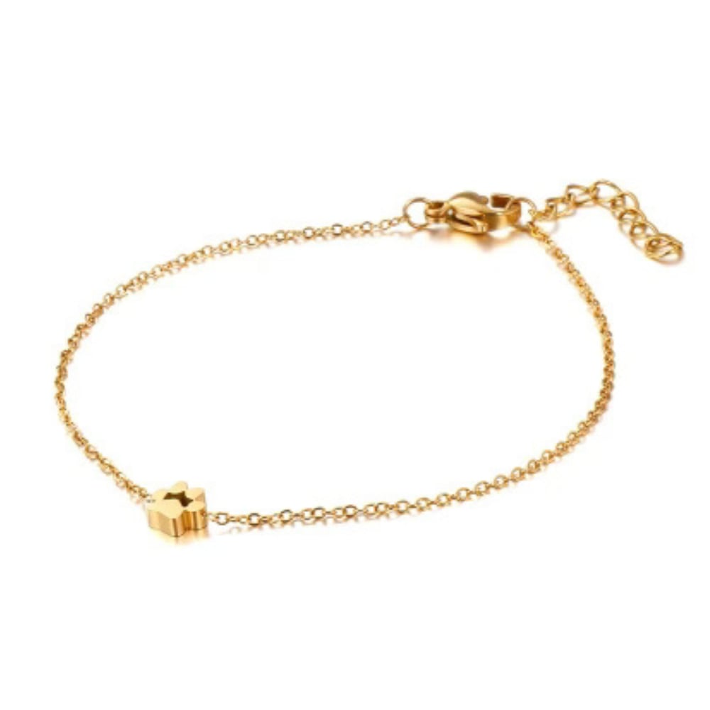 Minimalist Mini Paw Print Charm Bracelet, photo 1