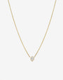 14K Gold Pear Diamond Bezel Necklace, photo 1