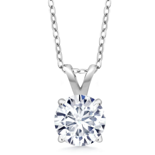 2.00 CTW Lab-Created Moissanite Pendant in 14K Gold, photo 1