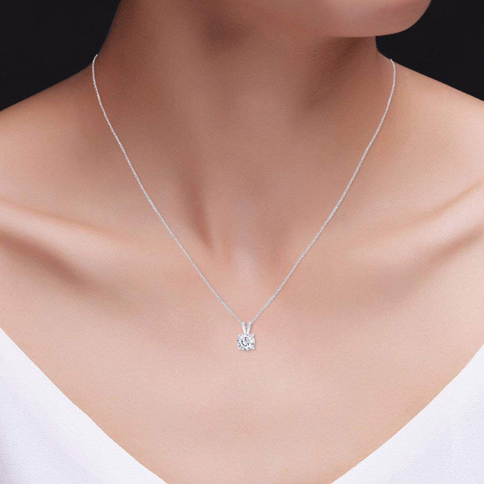 2.00 CTW Lab-Created Moissanite Pendant in 14K Gold, photo 12
