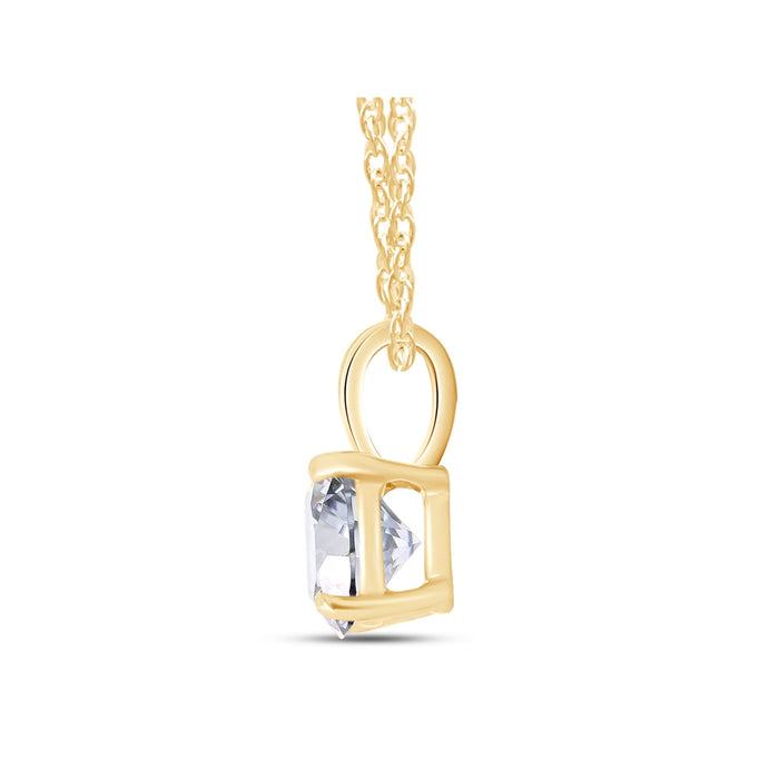 1.00 CTW Lab-Grown Diamond Solitaire Pendant in 14K Gold, photo 4