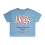 Pet More Dogs Crop Tee in baby blue
