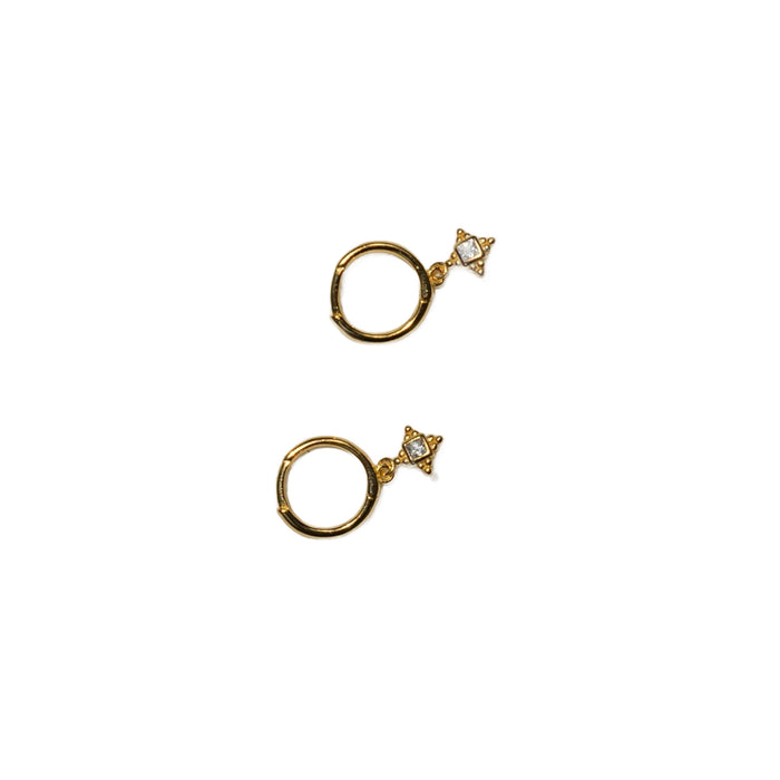 Aretes de aro pequeños con zirconia cúbica, foto 9