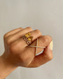 Anillo X de diamantes en oro de 14K, foto 3