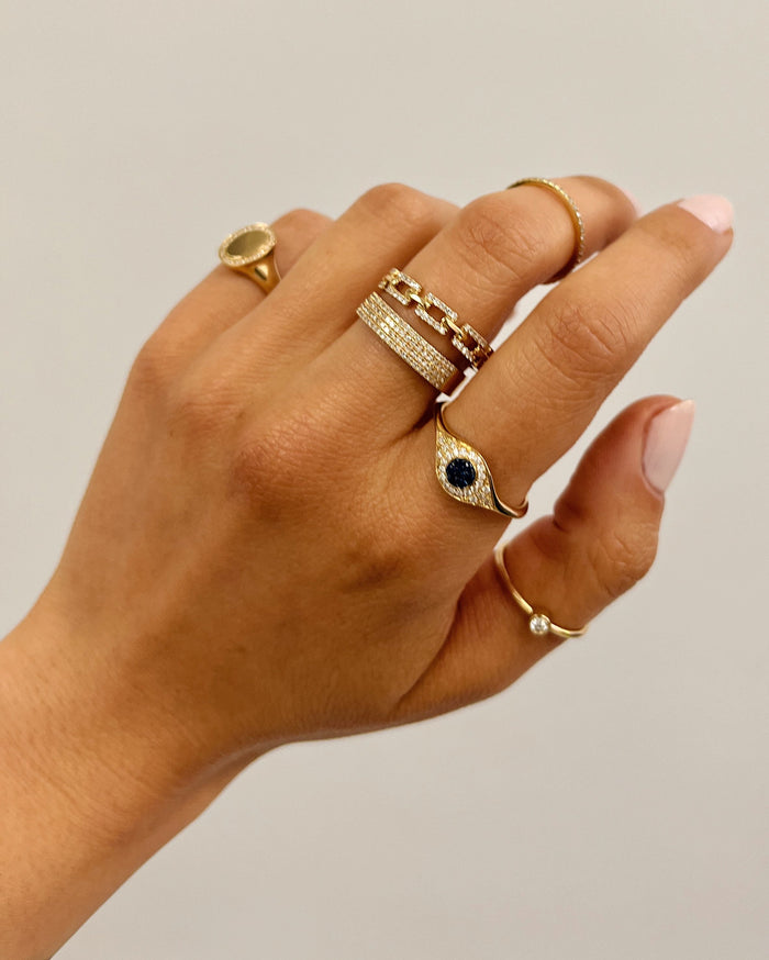 Anillo de diamante en bisel en oro de 14K, foto 4