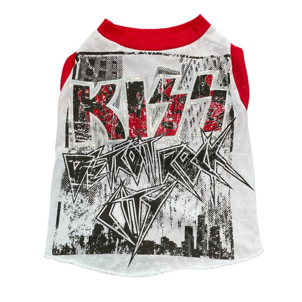 Upcycled Dog Tank - M "KISS DETROIT", photo 1