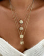 14K Gold Diamond Sun Medallion Necklace, photo 4