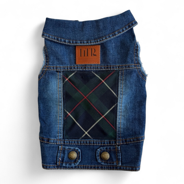 Chaleco para perro Green Plaid Panel, foto 1