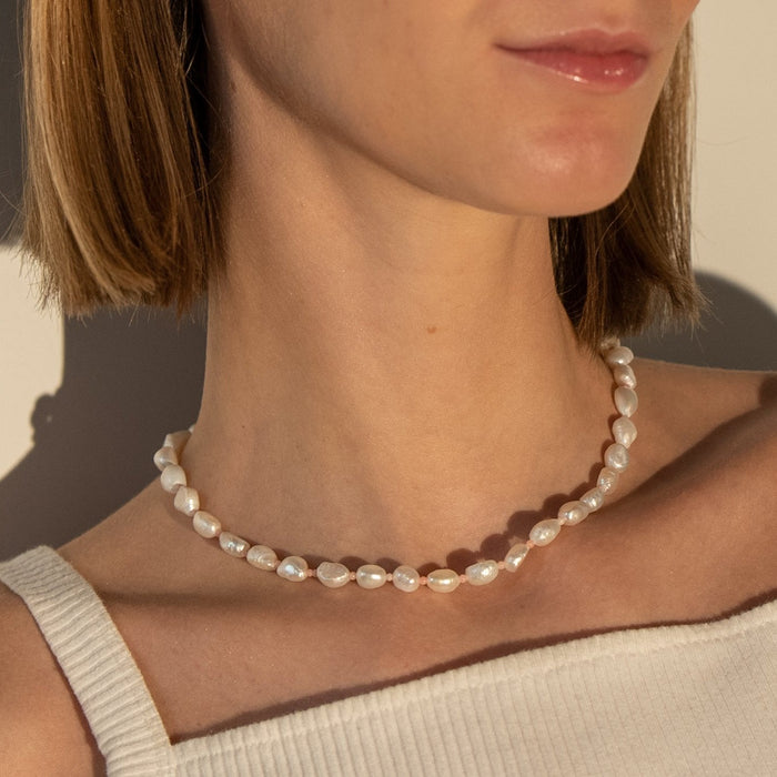 Collar de jade rosa y perlas de agua dulce, foto 4