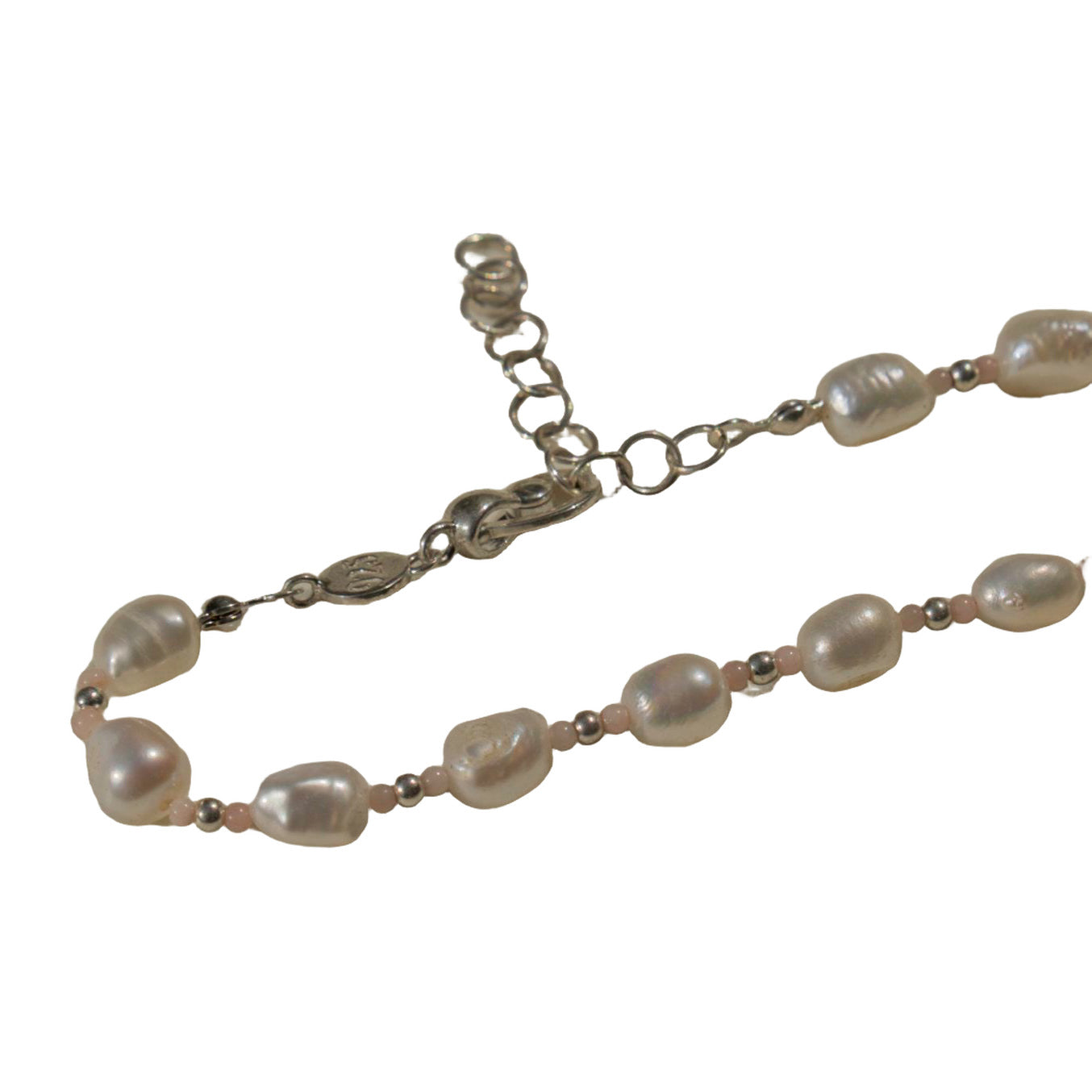 Collar de jade rosa y perlas de agua dulce, foto 5