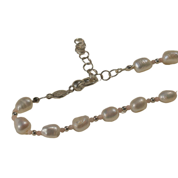 Pink Jade and Freshwater Pearl Necklace, photo 5