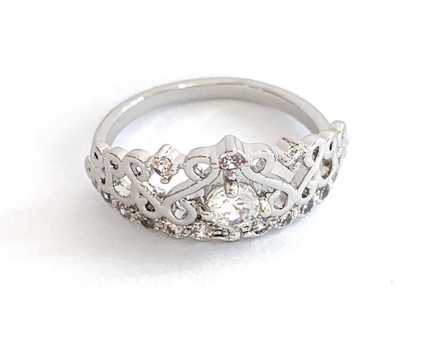 Anillo de corona de princesa con zirconias cúbicas, foto 2