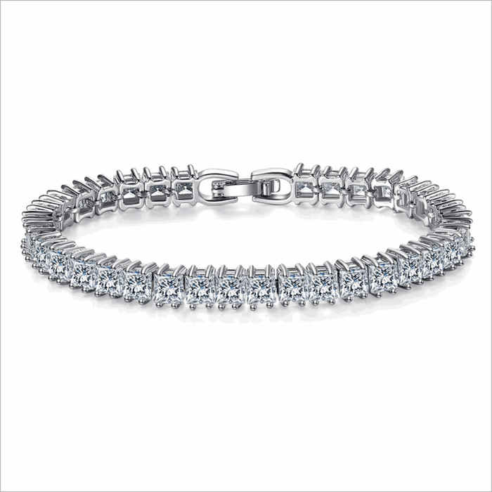 Princess Cut Cubic Zirconia Tennis Bracelet, photo 4