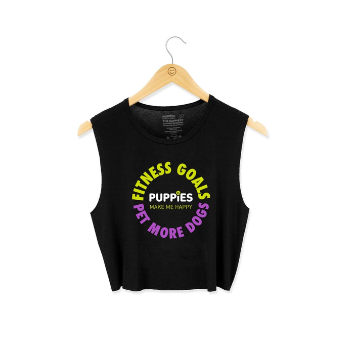 Puppy Fitness Goals: Pet More Dogs Crop Top