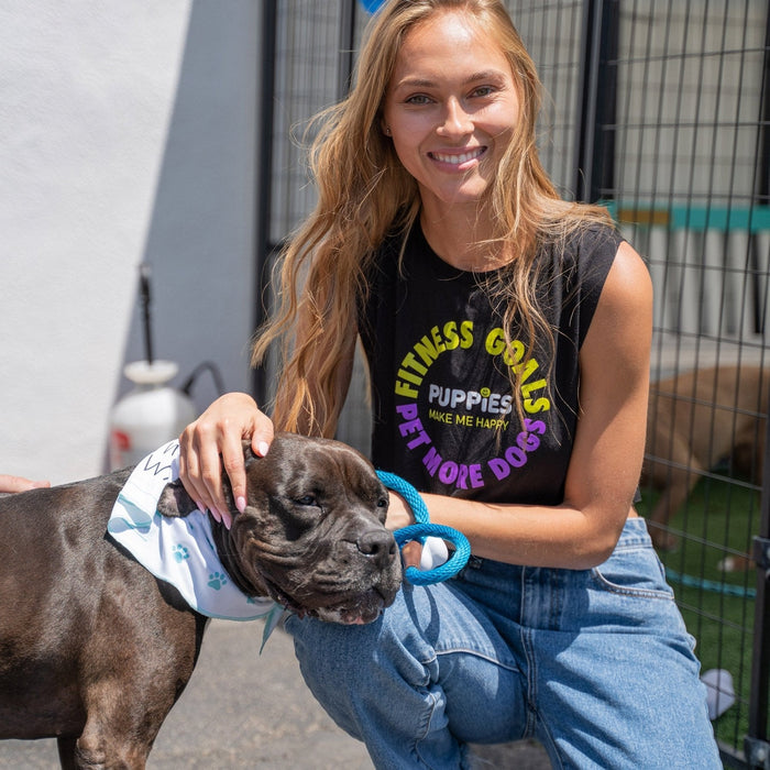 Puppy Fitness Goals: Pet More Dogs Crop Top