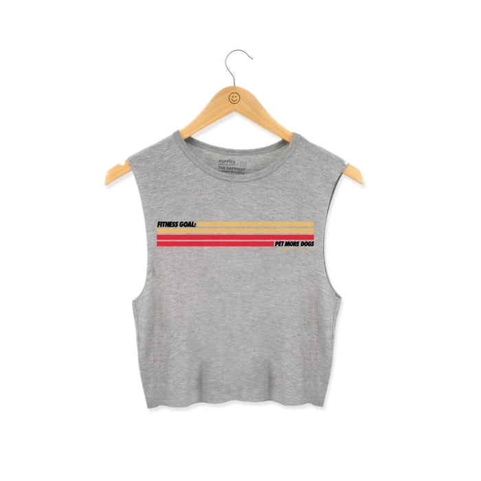 Puppies Fitness Stripes Crop Tank