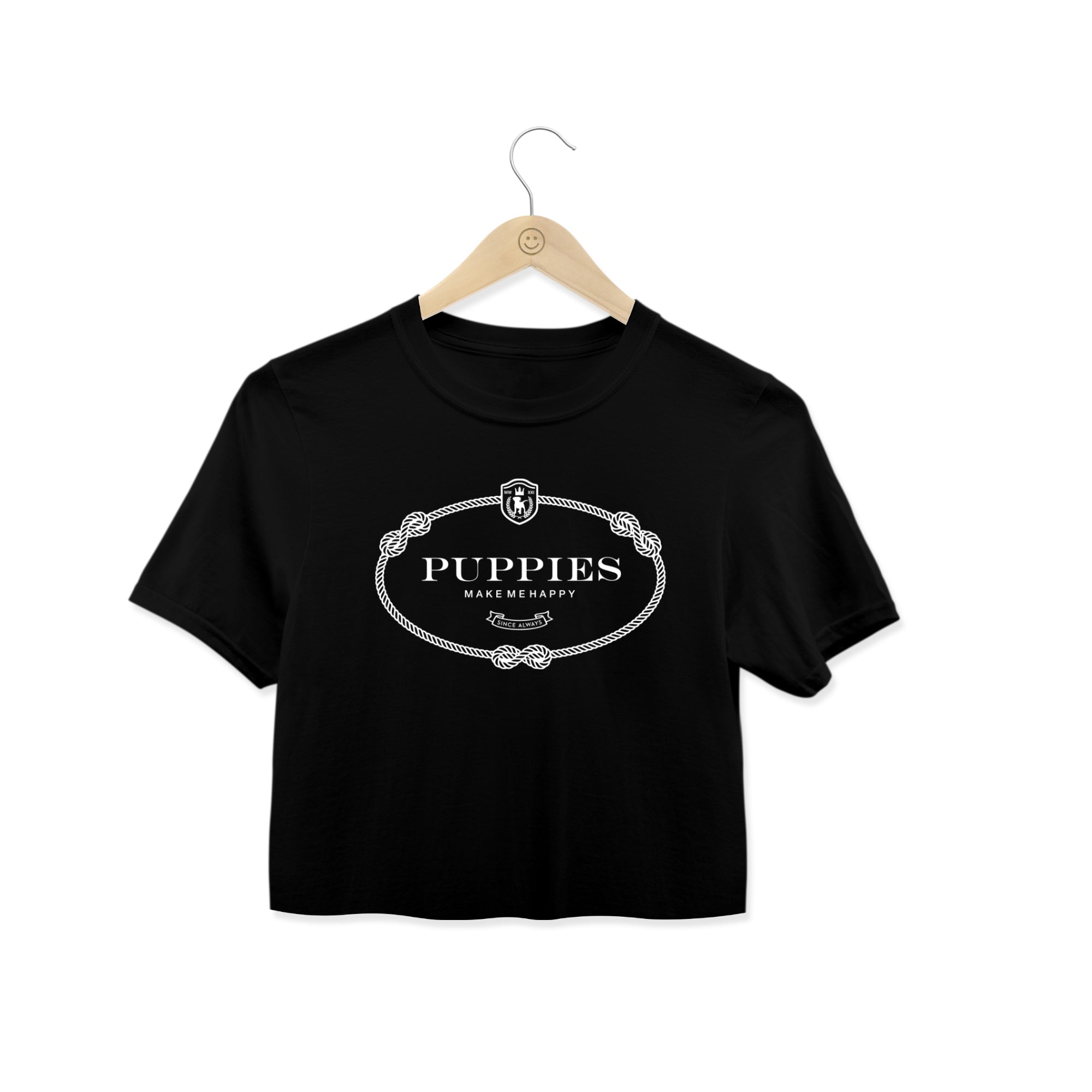 Puppies Milano Crop Tee in black