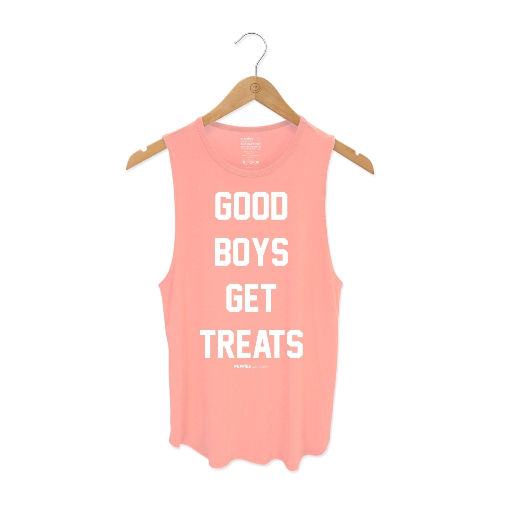 Good Boys Get Treats Women's Tank Top in peach