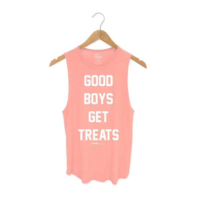 Good Boys Get Treats Women's Tank Top in peach