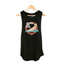 Puppies & Yoga Mat Women's Sleeveless Tank in black