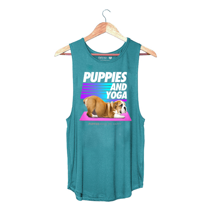 Puppies & Yoga OG Tank Top in mermaid