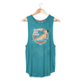 Puppies & Yoga Mat Women's Sleeveless Tank in mermaid