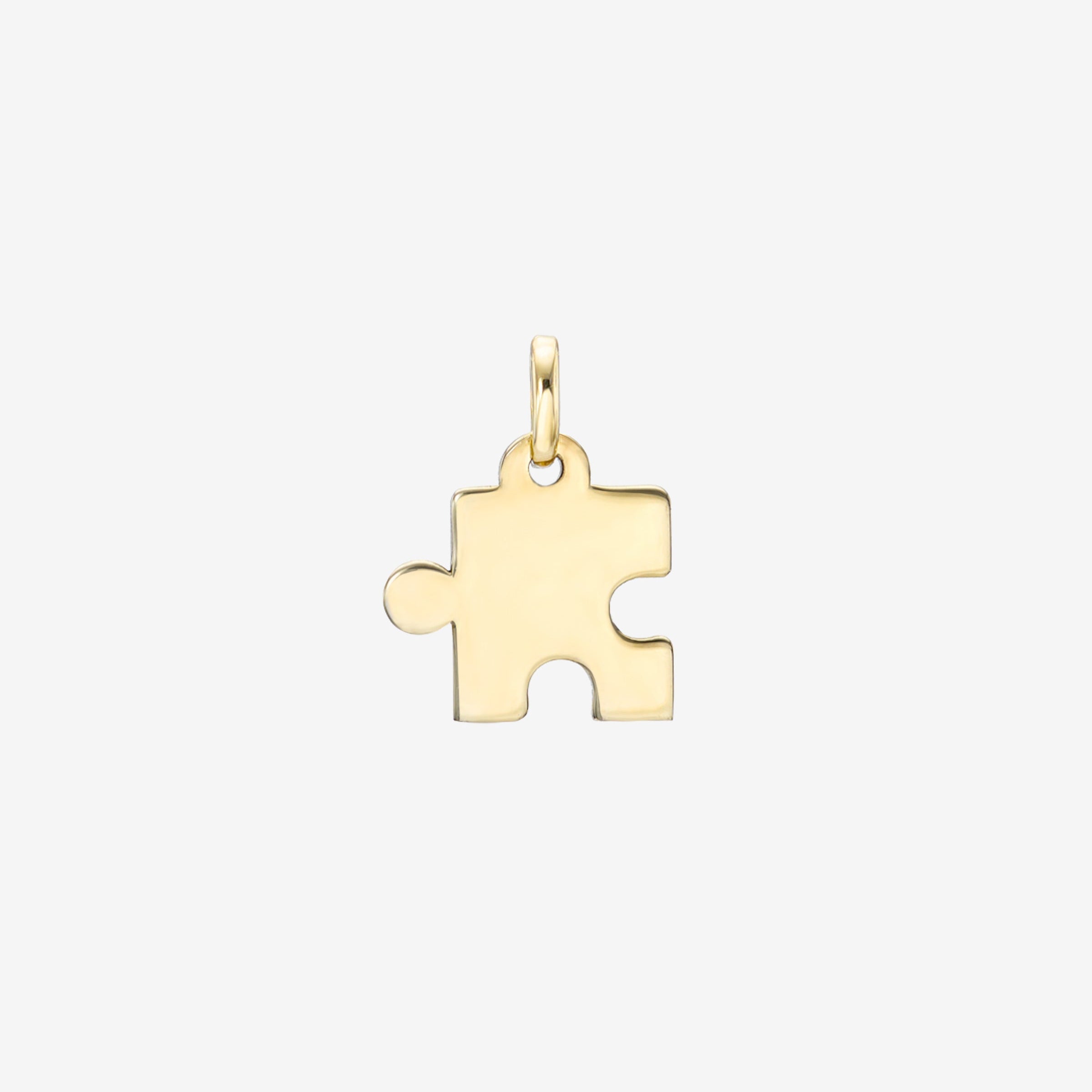 Dije de pieza de rompecabezas en oro de 14K, foto 1