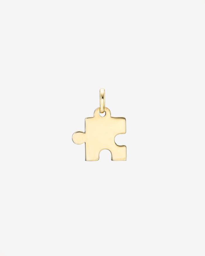 Dije de pieza de rompecabezas en oro de 14K, foto 1