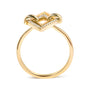 Anillo de doble triángulo con diamantes de 1/5 ct. p.t. en oro amarillo de 14K, foto 2