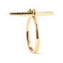 Anillo de doble triángulo con diamantes de 1/5 ct. p.t. en oro amarillo de 14K, foto 3