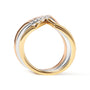 1/4 Ct. T.W. Diamond Geometrical Chevron V Stackable Band Ring Set in 14K Gold, photo 2