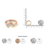 1/4 Ct. T.W. Diamond Geometrical Chevron V Stackable Band Ring Set in 14K Gold, photo 5