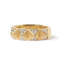 Anillo de banda de pirámide con diamantes blancos de 1/4 ct. p.t. en oro amarillo de 14K, foto 4