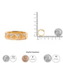 Anillo de banda de pirámide con diamantes blancos de 1/4 ct. p.t. en oro amarillo de 14K, foto 5