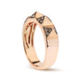 1/4 Ct. T.W. Brown Diamond Pyramid Band Ring in 14K Rose Gold, photo 3