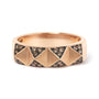 1/4 Ct. T.W. Brown Diamond Pyramid Band Ring in 14K Rose Gold, photo 4