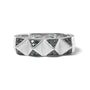 Anillo de banda de pirámide con diamantes azules tratados de 1/4 ct. p.t. en oro blanco de 14K, foto 4