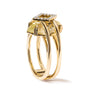 Anillo de cóctel llamativo con topacio amarillo talla marquesa de 15x15 mm y detalle de diamante en oro amarillo de 14K, foto 3