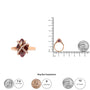 1/5 Ct. T.W. Diamond Wrapped 15x15mm Purple Amethyst Cocktail Ring in 14K Rose Gold, photo 5