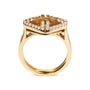 1/3 Ct. T.W. Marquise-Cut Yellow Citrine and Diamond Halo Cocktail Ring in 14K Yellow Gold, photo 2