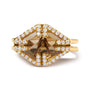 1/3 Ct. T.W. Marquise-Cut Yellow Citrine and Diamond Halo Cocktail Ring in 14K Yellow Gold, photo 5