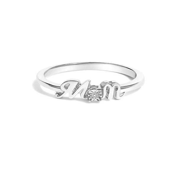 Diamond Accent Mom Ring in Sterling Silver, photo 1