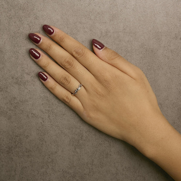 Anillo de mamá con detalle de diamante en plata de ley, foto 3