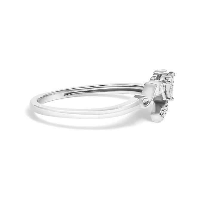 Diamond Accent Mom Heart Ring in Sterling Silver, photo 2