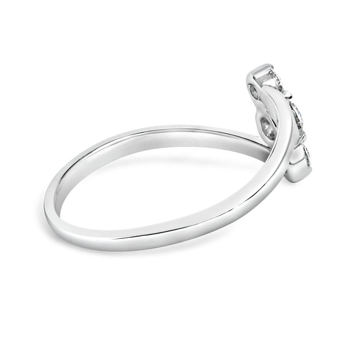 1/4 Ct. T.W. Lab-Grown Diamond Vertical Three Stone Ring in 10K Gold, photo 4