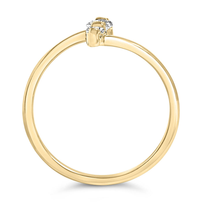 1/4 Ct. T.W. Lab-Grown Diamond Vertical Three Stone Ring in 10K Gold, photo 11
